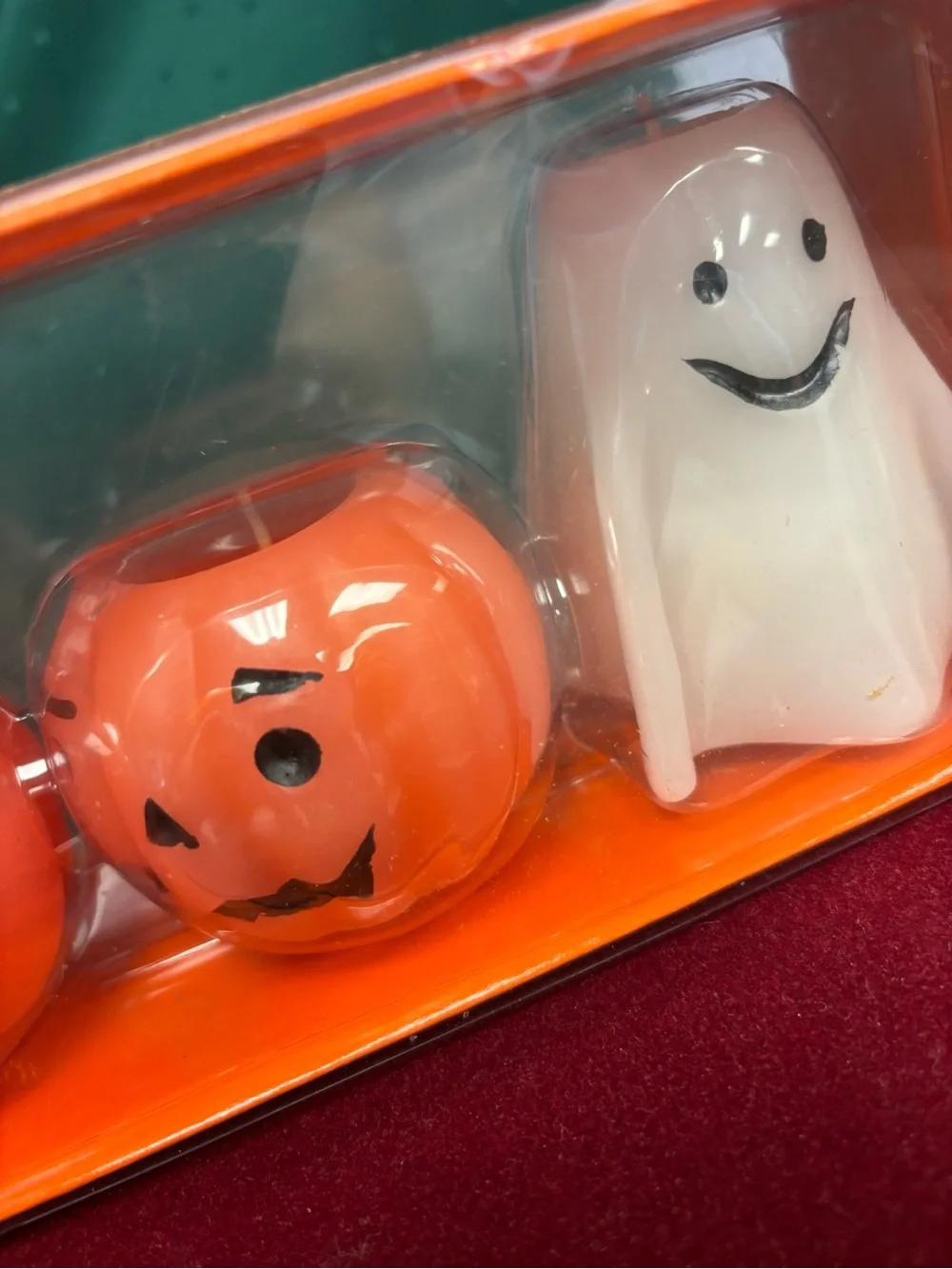 Halloween Ghost and Pumpkin novelty candles - White and Orange